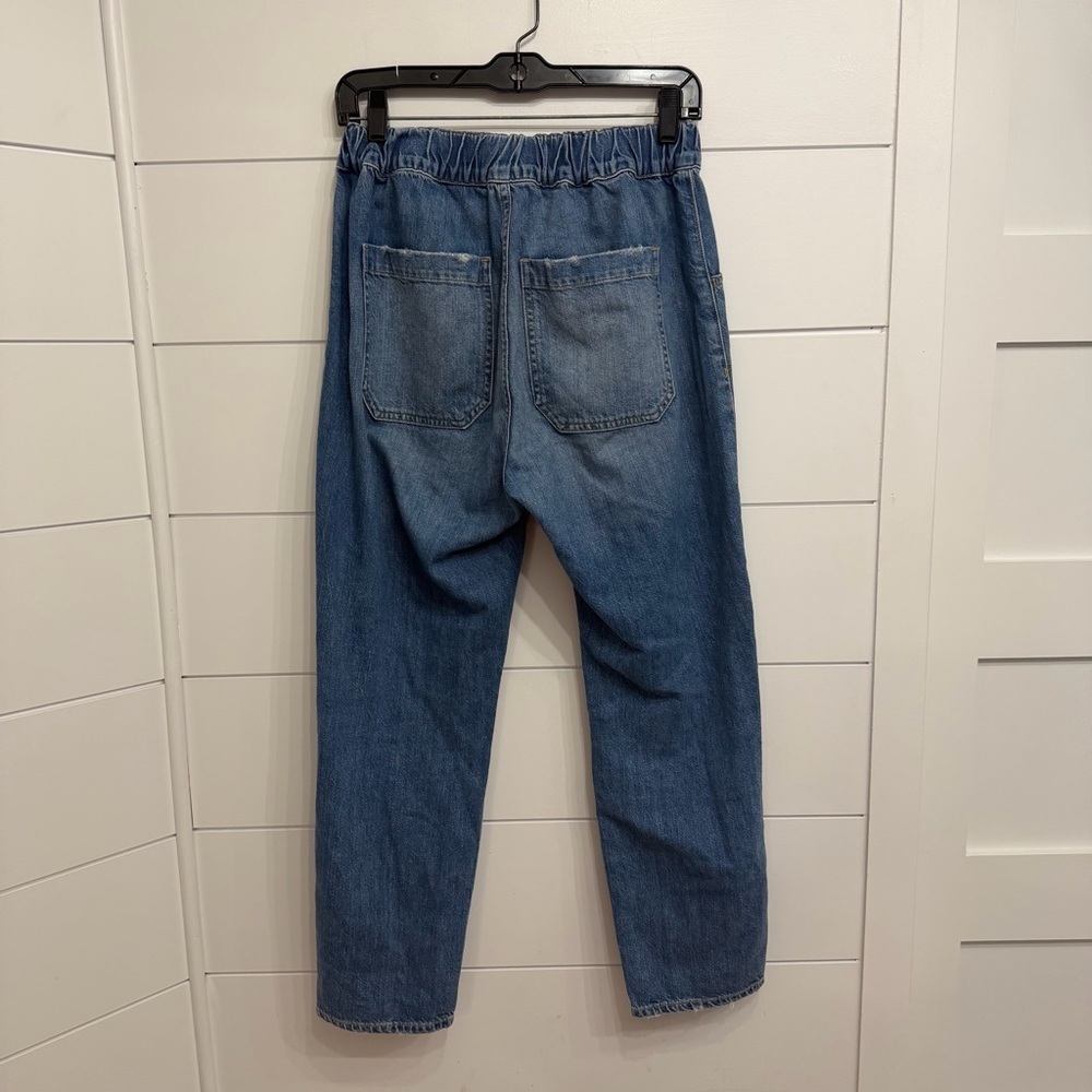 Veronica Beard Arya Cropped elastic High-Rise Straight-Leg Jeans 23241 - Picture 6 of 12